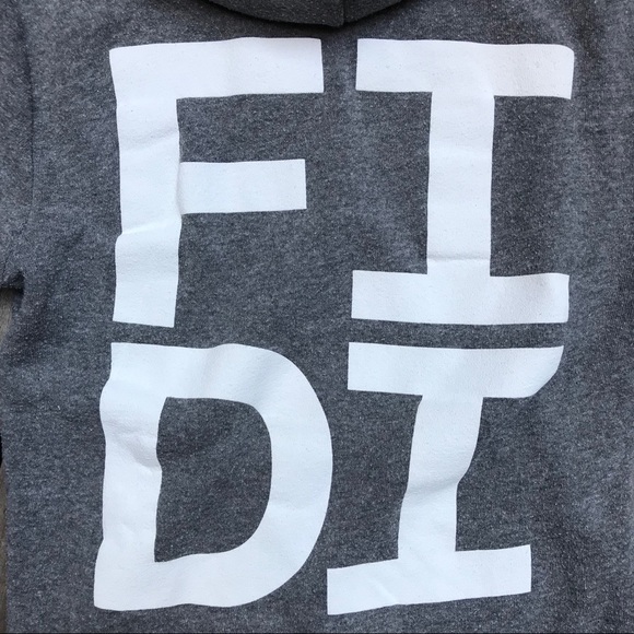 SOULCYCLE Grey & White Draw String Zip Up Hoodie - Picture 3 of 6